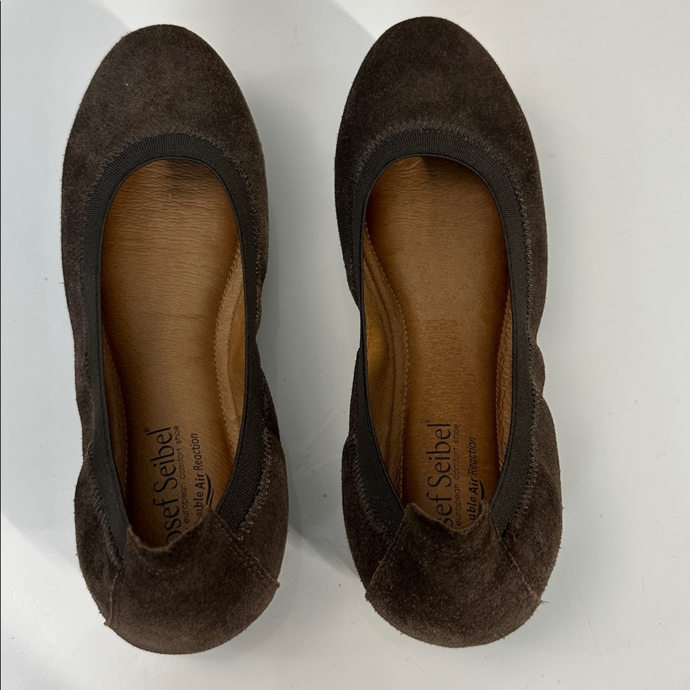 Josef Seibel Pippa 33 Vulcano Brown Suede Flats Size 37(6-6.5) - Picture 8 of 15